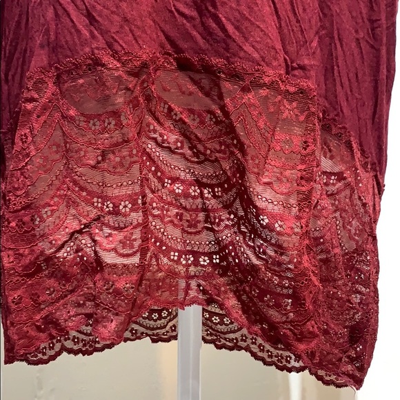 BoHo cranberry long sleeve blouse - Picture 2 of 4